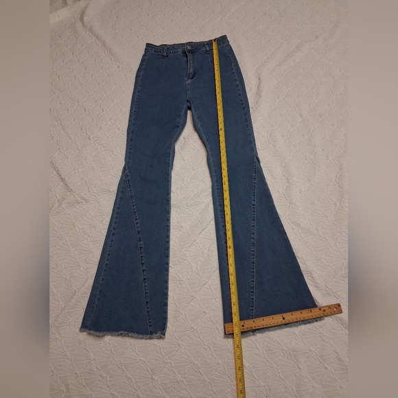 Lalavon Classic Blue Flare Jeans for Women Size S - Picture 10 of 17